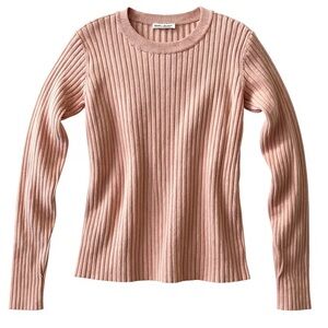 Nine West | Blush Pink Ribbed Crewneck Shirt | Size XL